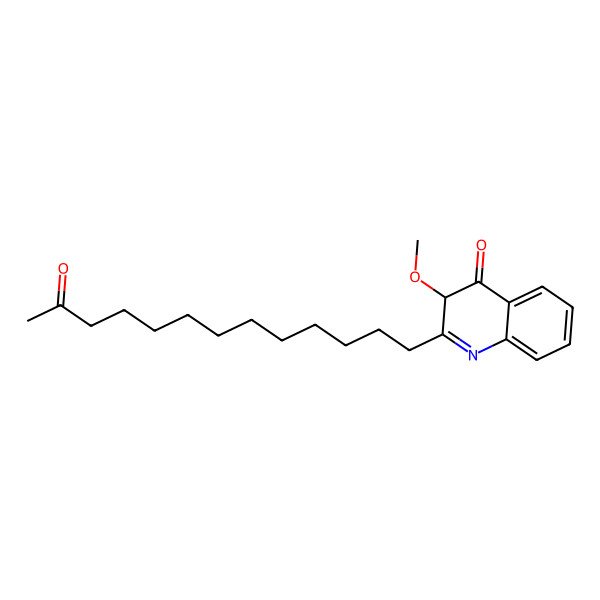 2D Structure of 3-methoxy-2-(12-oxotridecyl)-3H-quinolin-4-one