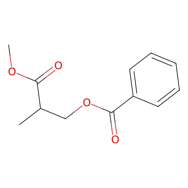 2D Structure of 3-Methoxy-2-methyl-3-oxopropyl benzoate