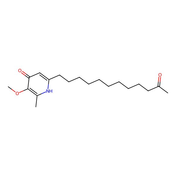 2D Structure of 3-methoxy-2-methyl-6-(11-oxododecyl)-1H-pyridin-4-one