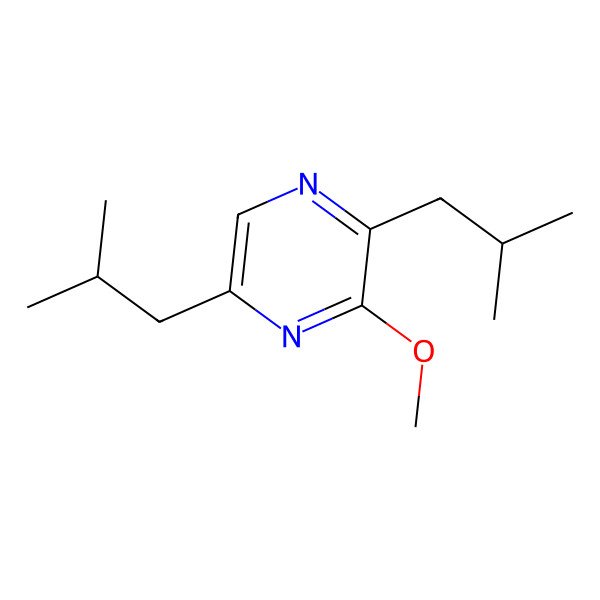 2D Structure of 3-Methoxy-2,5-bis(2-methylpropyl)pyrazine