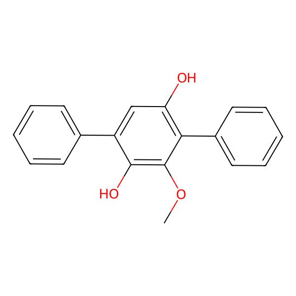 2D Structure of 3-Methoxy-2,5-Diphenylbenzene-1,4-Diol