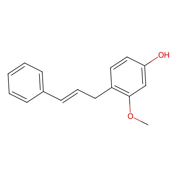 2D Structure of 3-Methoxy-4-(3-phenyl-2-propenyl)phenol