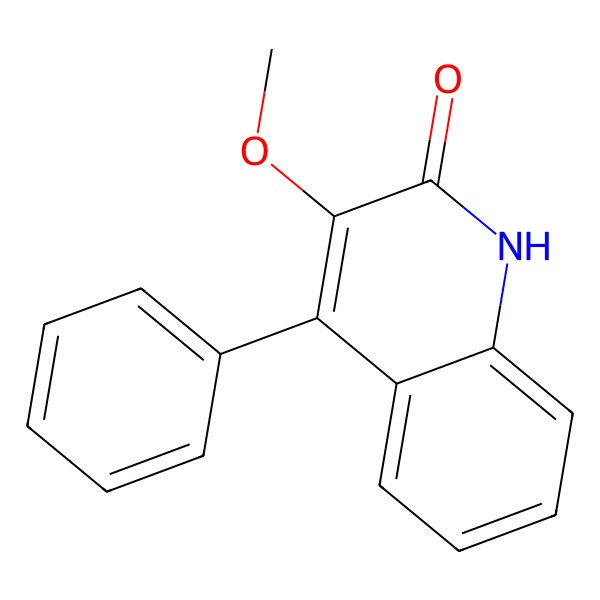 2D Structure of 3-Methoxy-4-phenyl-1H-quinolin-2-one