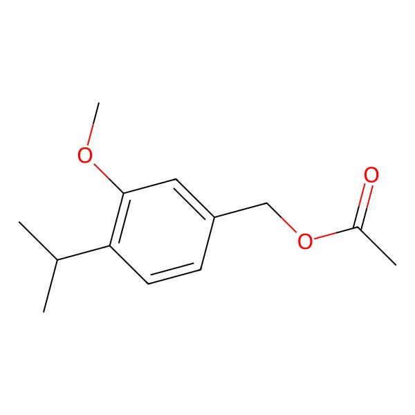 2D Structure of (3-Methoxy-4-propan-2-ylphenyl)methyl acetate