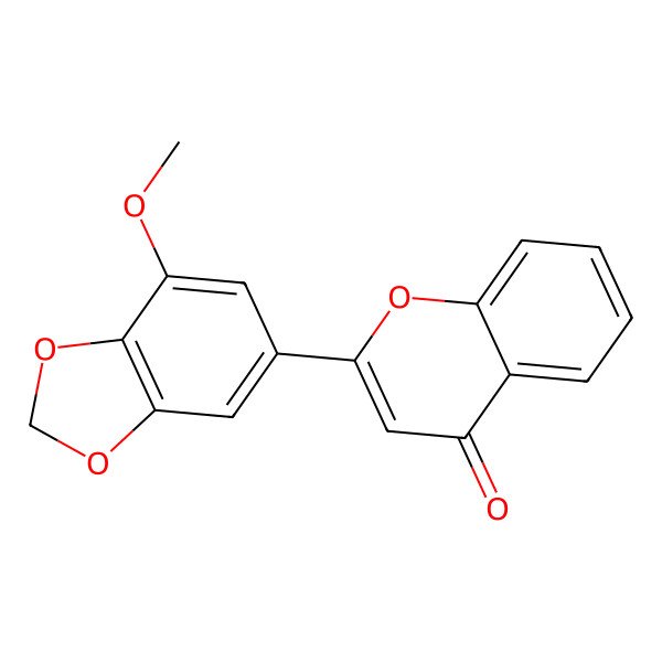 2D Structure of 3'-Methoxy-4',5'-methylenedioxyflavone