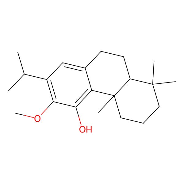 2D Structure of 3-Methoxy-4b,8,8-trimethyl-2-propan-2-yl-5,6,7,8a,9,10-hexahydrophenanthren-4-ol 2D Structure of 3-Methoxy-4b,8,8-trimethyl-2-propan-2-yl-5,6,7,8a,9,10-hexahydrophenanthren-4-ol