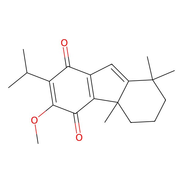 2D Structure of 3-methoxy-4b,8,8-trimethyl-2-propan-2-yl-6,7-dihydro-5H-fluorene-1,4-dione