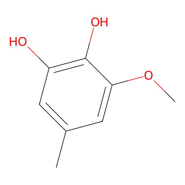 2D Structure of 3-Methoxy-5-methylbenzene-1,2-diol