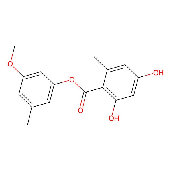 2D Structure of 3-Methoxy-5-methylphenyl 2,4-dihydroxy-6-methylbenzoate