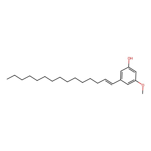 2D Structure of 3-Methoxy-5-pentadec-1-enylphenol