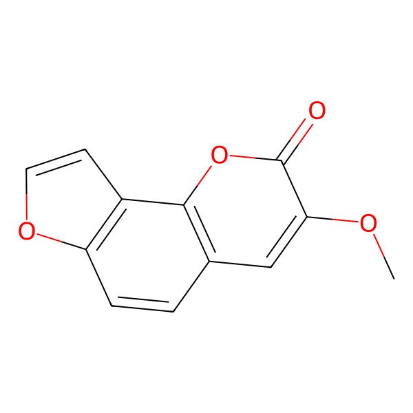 2D Structure of 3-Methoxyfuro[2,3-h]chromen-2-one