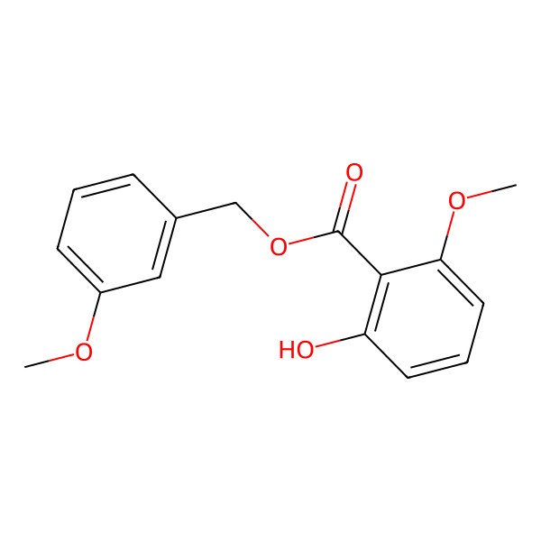 2D Structure of (3-Methoxyphenyl)methyl 2-hydroxy-6-methoxybenzoate