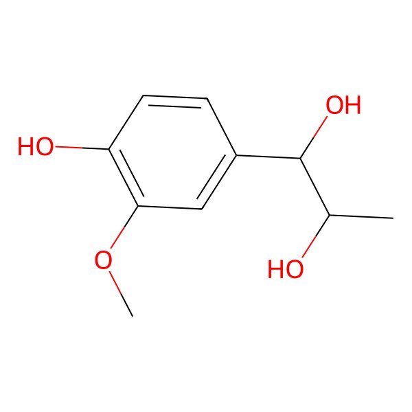 2D Structure of 3-Methoxyphenyl)propane-1,2-diol