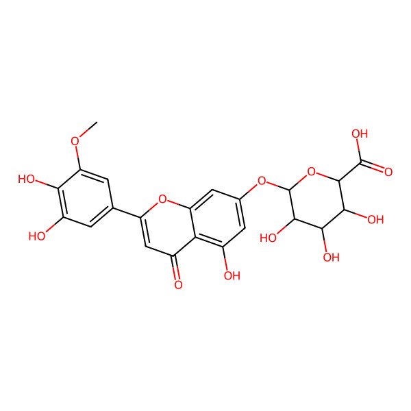 2D Structure of 3'-Methoxytricetin 7-glucuronide