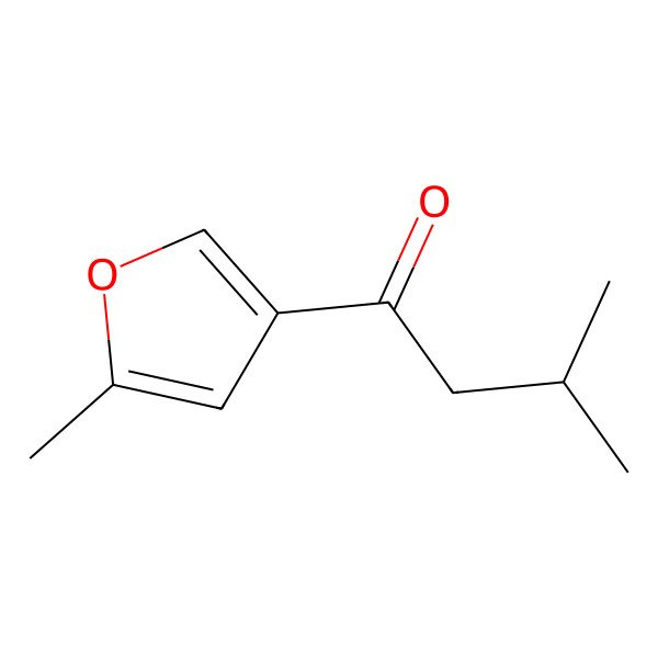 2D Structure of 3-Methyl-1-(5-methylfuran-3-yl)butan-1-one