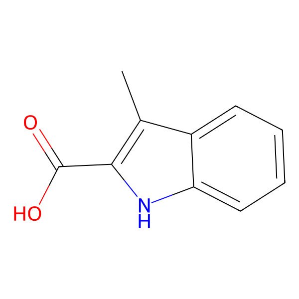 2D Structure of 3-Methyl-1H-indole-2-carboxylic acid