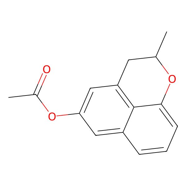 2D Structure of (3-Methyl-2-oxatricyclo[7.3.1.05,13]trideca-1(12),5(13),6,8,10-pentaen-7-yl) acetate