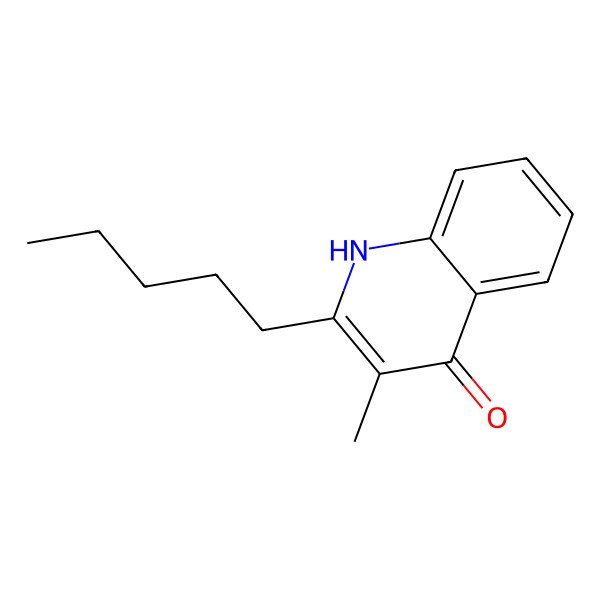 2D Structure of 3-Methyl-2-pentyl-1H-quinolin-4-one