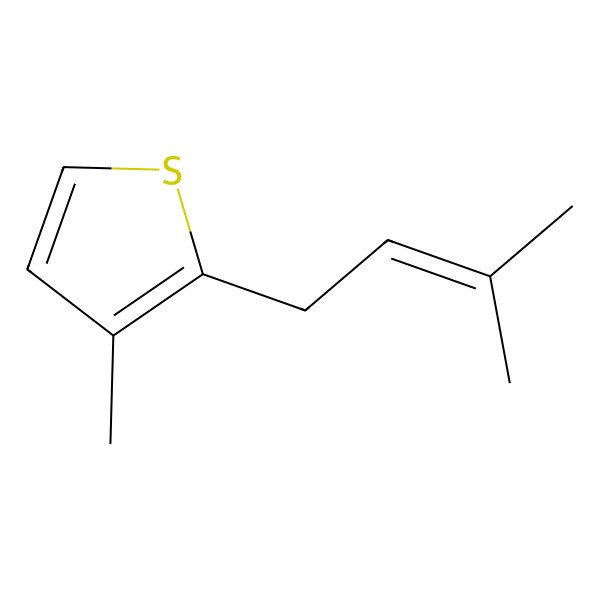 2D Structure of 3-Methyl-2-prenylthiophene