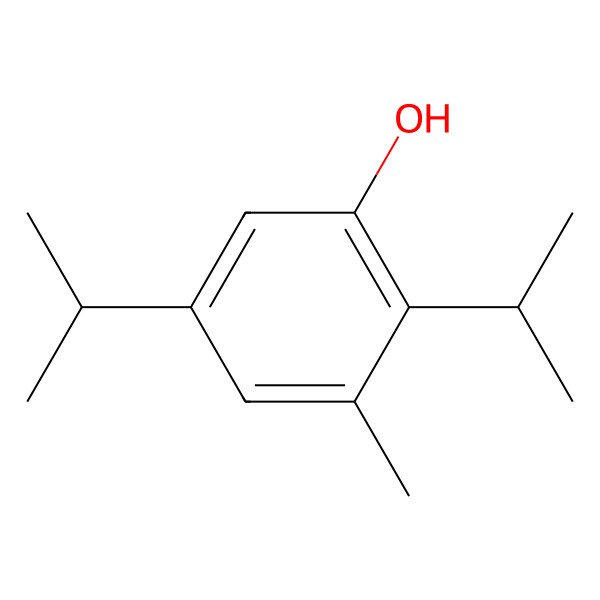 2D Structure of 3-Methyl-2,5-bis(1-methylethyl)phenol