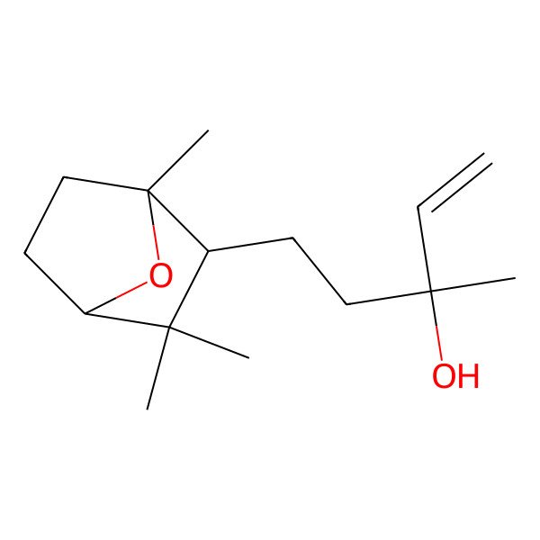 2D Structure of 3-Methyl-5-(1,3,3-trimethyl-7-oxabicyclo[2.2.1]heptan-2-yl)pent-1-en-3-ol