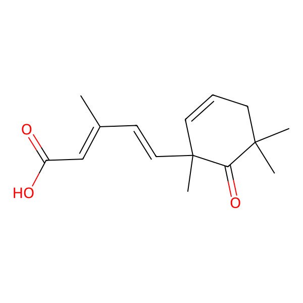 2D Structure of 3-Methyl-5-(1,5,5-trimethyl-6-oxocyclohex-2-en-1-yl)penta-2,4-dienoic acid
