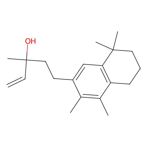 2D Structure of 3-methyl-5-(3,4,8,8-tetramethyl-6,7-dihydro-5H-naphthalen-2-yl)pent-1-en-3-ol