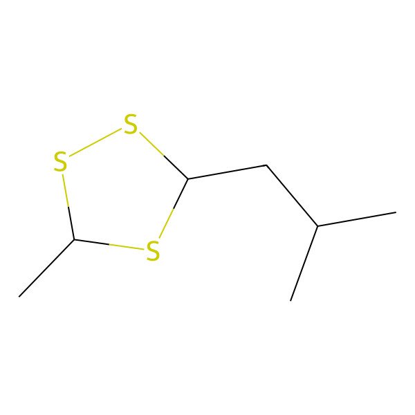 2D Structure of 3-Methyl-5-(2-methylpropyl)-1,2,4-trithiolane