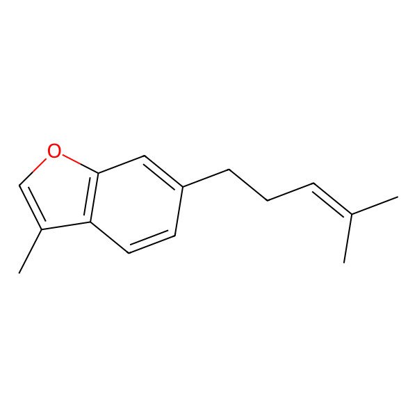 2D Structure of 3-Methyl-6-(4-methylpent-3-enyl)-1-benzofuran