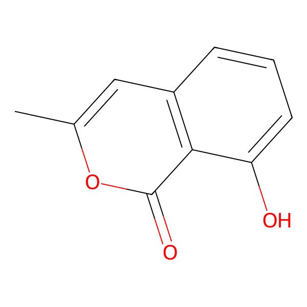 2D Structure of 3-Methyl-8-hydroxy-isocoumarin