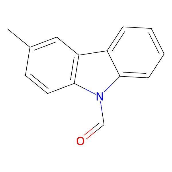 2D Structure of 3-Methyl-9H-carbazole-9-carbaldehyde 2D Structure of 3-Methyl-9H-carbazole-9-carbaldehyde