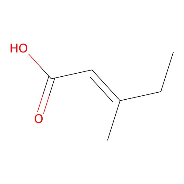 2D Structure of 3-Methylpent-2-enoic acid