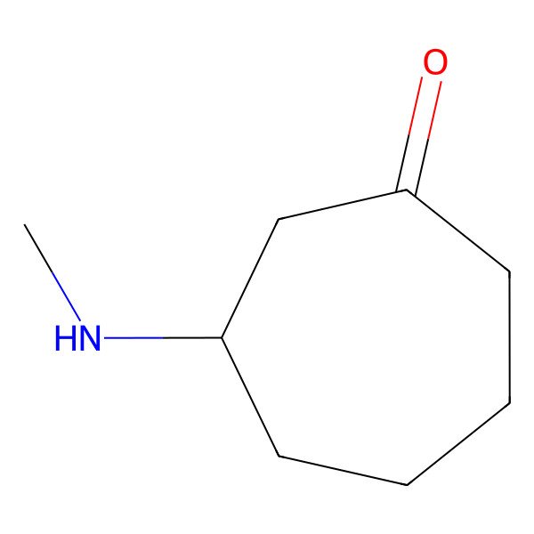 2D Structure of 3-(Methylamino)cycloheptan-1-one