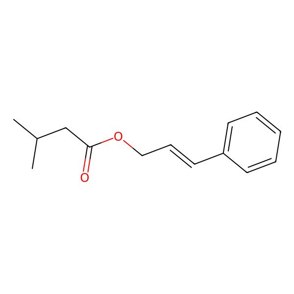 2D Structure of 3-Methylbutanoic acid 3-phenyl-2-propenyl ester