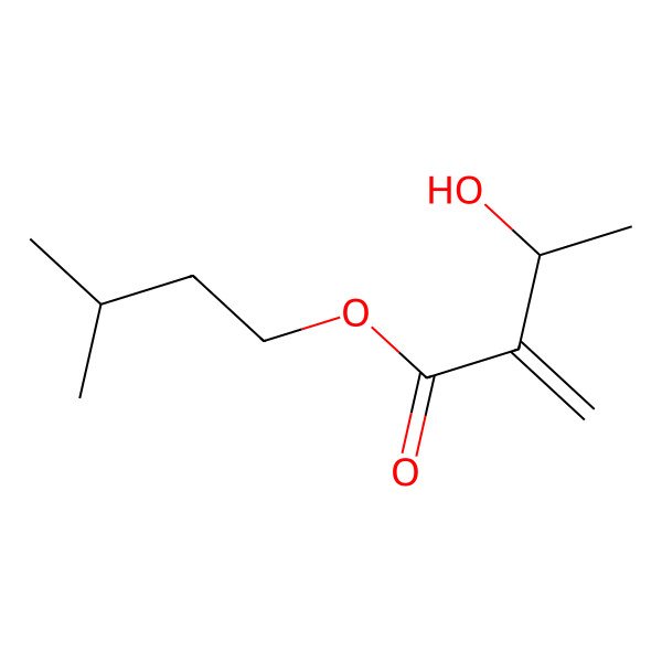 2D Structure of 3-methylbutyl (3S)-3-hydroxy-2-methylidenebutanoate