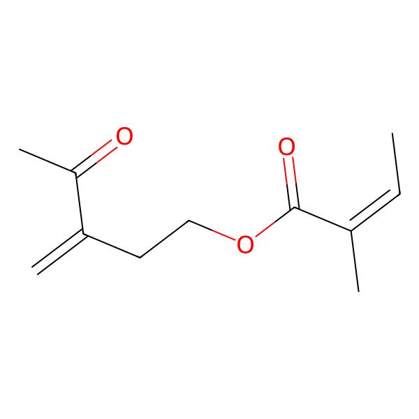 2D Structure of (3-Methylidene-4-oxopentyl) 2-methylbut-2-enoate
