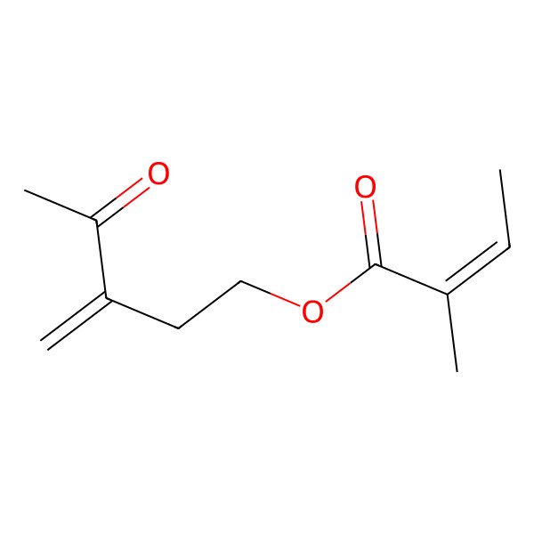 2D Structure of 3-Methylidene-4-oxopentyl angelate
