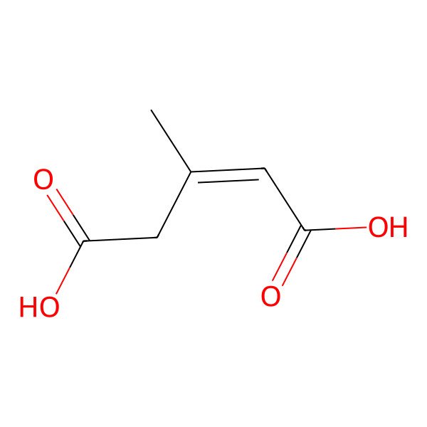 2D Structure of 3-Methylpent-2-enedioic acid