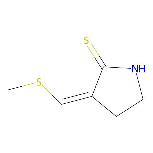2D Structure of 3-(Methylthio)methylene-pyrrolidine-2-thione
