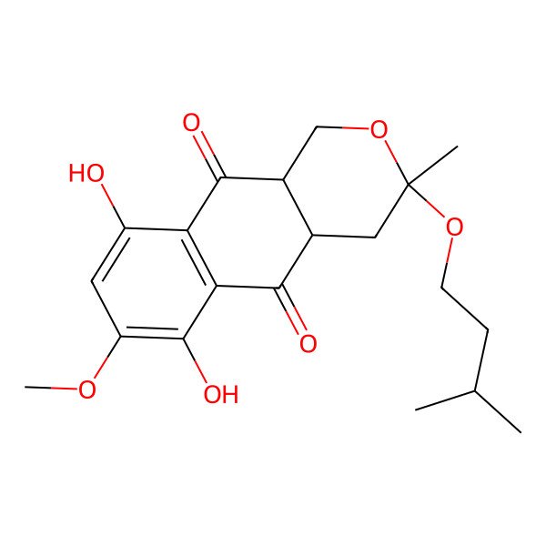 2D Structure of 3-O-3'-methylbutyl-4a,10a-dihydrofusarubin A