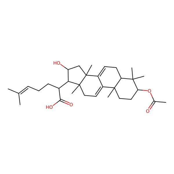 2D Structure of 3-O-Acetyl-16alpha-hydroxydehydrotrametenolic acid