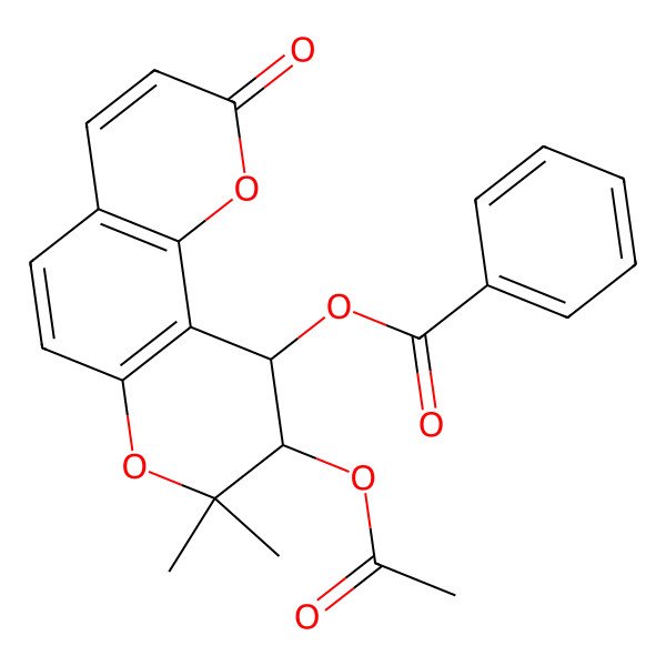 2D Structure of 3'-O-acetyl-4'-O-benzoylkhellactone 2D Structure of 3'-O-acetyl-4'-O-benzoylkhellactone