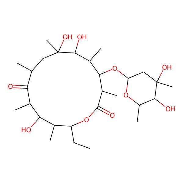 2D Structure of 3-alpha-Mycarosylerythronolide B