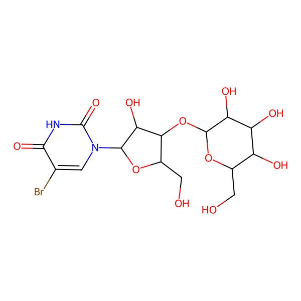 2D Structure of 3'-o-(beta-d-Galactopyranosyl)-5-bromouridine