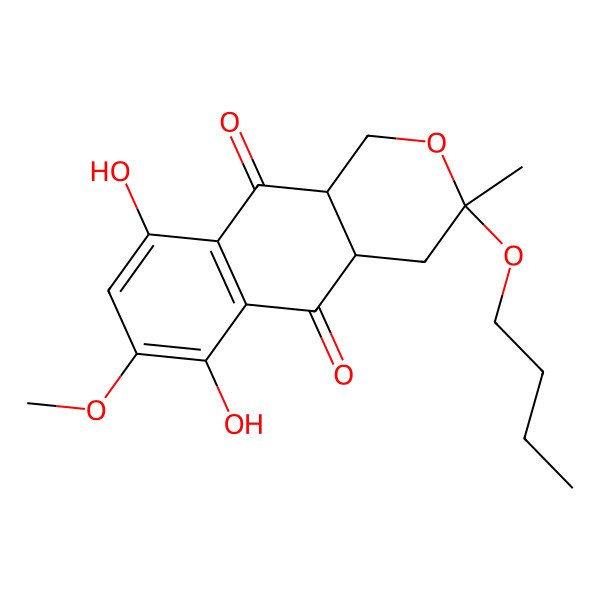2D Structure of 3-O-butyl-4a,10a-dihydrofusarubin A