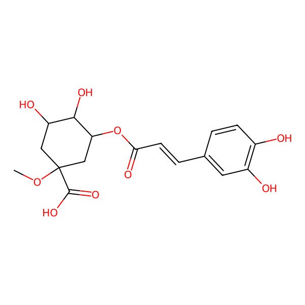 2D Structure of 3-O-caffeoyl-1-methylquinic acid
