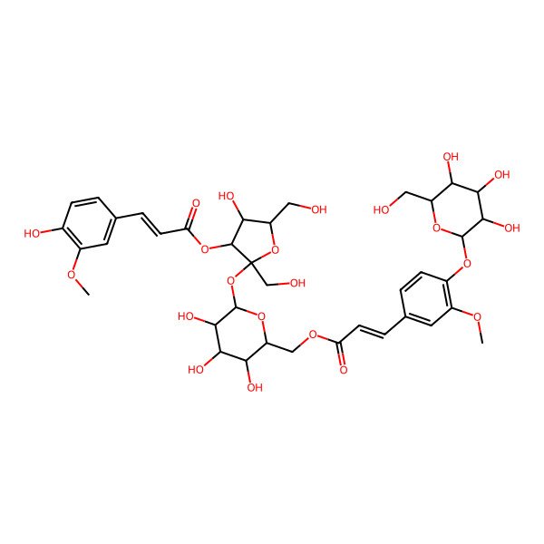 2D Structure of 3-O-Feruloyl-6'-O-(4-O-beta-D-glucopyranosylferuloyl)sucrose