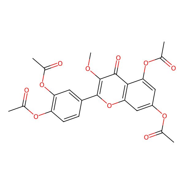2D Structure of 3-O-Methylquercetin tetraacetate