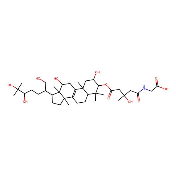 2D Structure of 3-O-(N-Glycyl-3-hydroxy-3-methylglutaryl)fasciculol C