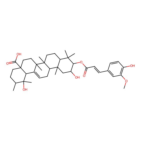 2D Structure of 3-O-trans-Feruloyleuscaphic acid